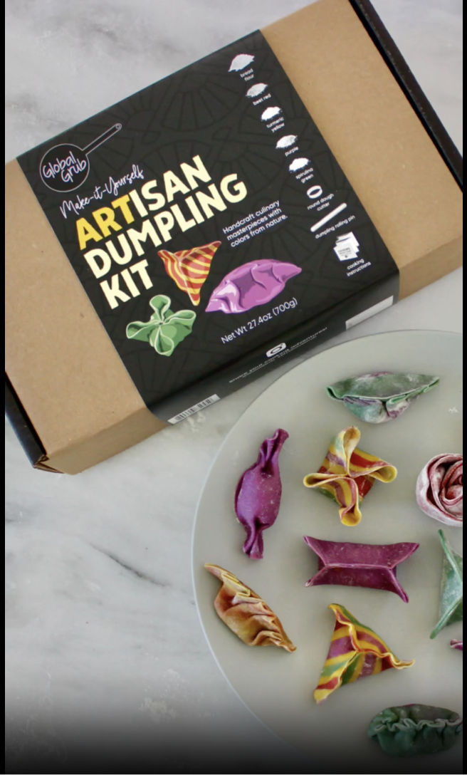 Gourmet Artisan DIY Dumpling Kit - including Ingredients, Dumpling Rolling Pin and Dumpling Cutter, Makes 80 Homemade Dumplings