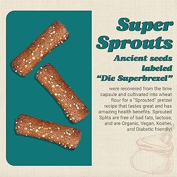 Unique Snacks Sprouted Pretzel Shells, Delicious Homestyle Baked Snack Bag, OU Kosher, and Non-GMO Food, 8 oz - Pack of 3