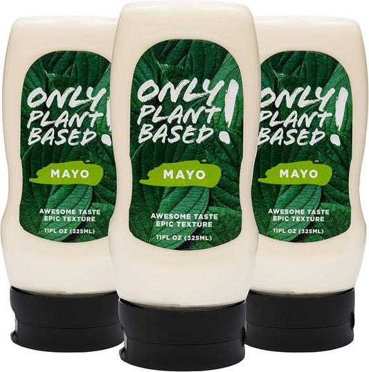 Only Plant Based Vegan Original Mayonnaise, 11 oz Squeeze Bottles - Pack of 6