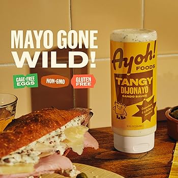 Ayoh Foods, Mayo Gone Wild, Tangy Dijonayo  - Made by Molly Baz, 12 oz Bottles - Pack of 2