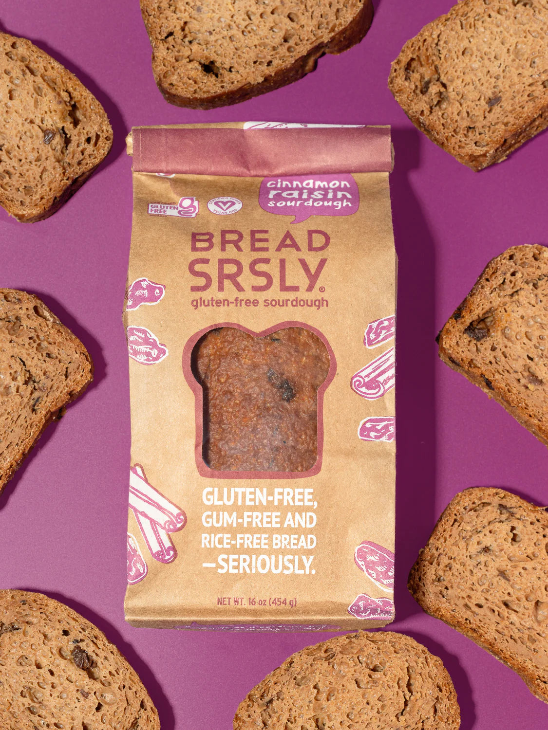 Cinnamon Raisin Gluten Free Sourdough Bread Loaf - Pack of 3