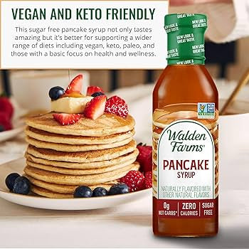 Walden Farms Pancake Syrup - Zero Calorie, Sugar-Free, Keto-Friendly, Low Carb, Gluten-Free, Vegan Maple Syrup Substitute for Pancakes, Waffles, French Toast, 12 oz - Pack of 2