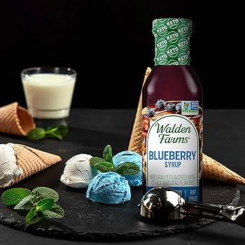 Walden Farms Blueberry Syrup - Sugar-Free, Calorie-Free, Low Carb, Keto-Friendly, Gluten-Free, Vegan Blueberry Syrup Alternative for Pancakes, Yogurt, Smoothies, 12 oz - Pack of 2