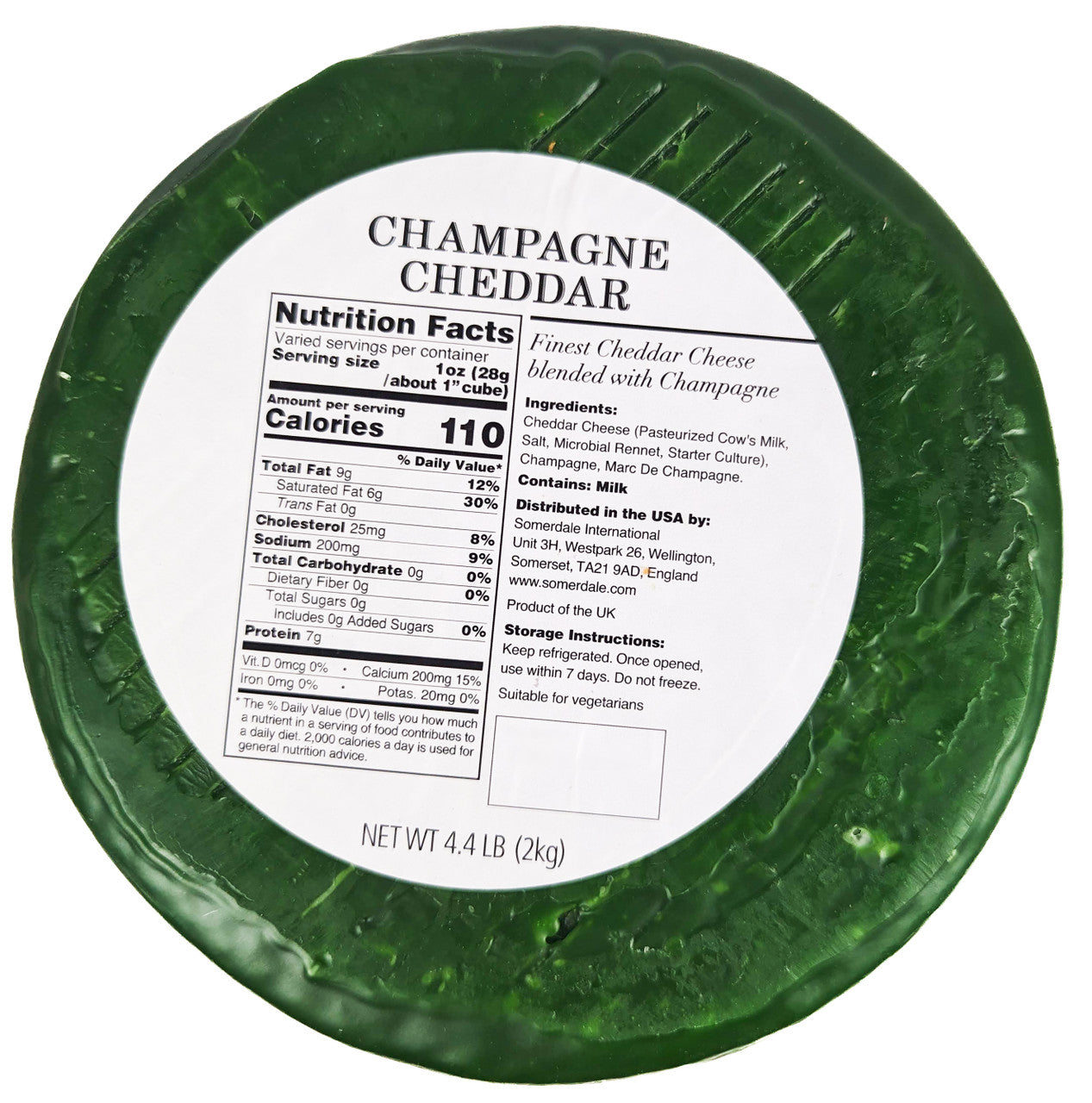 Somerdale Grande Reserve Champagne Cheddar Cheese, Wheel 4.4 lb