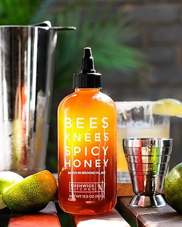 Our Favorite Hot Honey Variety Collection - Mikes Hot Honey, Momofuku Hot Honey Chili Crunch, Bushwick Kitchen Bees Knees Spicy Honey and Red Clay Peach Infused Hot Honey - Pack of 4