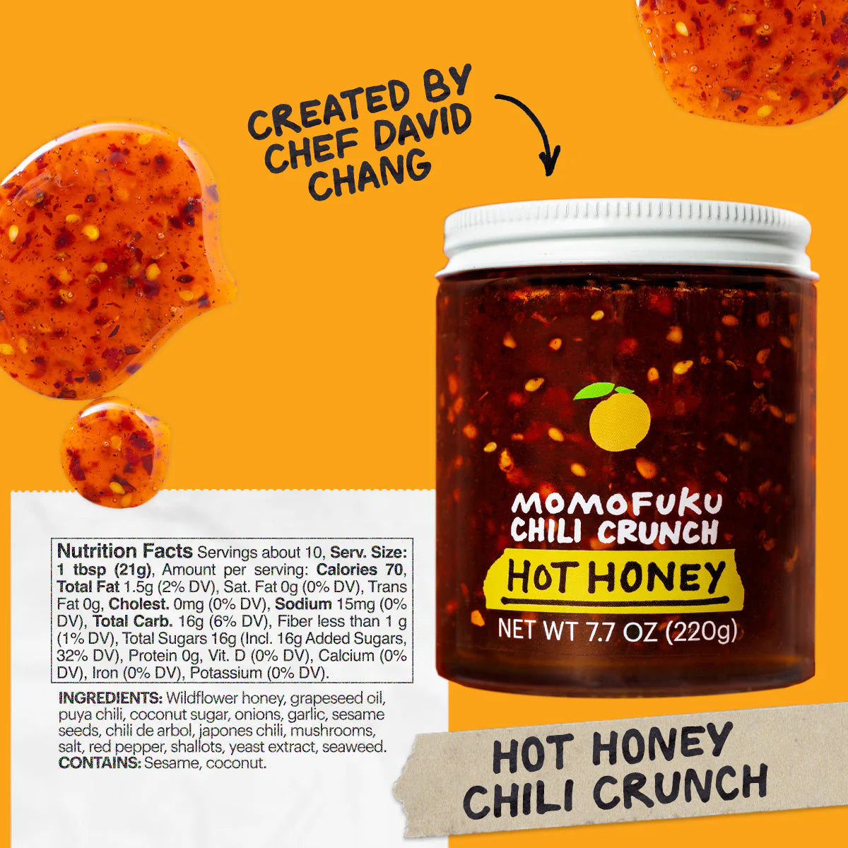 Our Favorite Hot Honey Variety Collection - Mikes Hot Honey, Momofuku Hot Honey Chili Crunch, Bushwick Kitchen Bees Knees Spicy Honey and Red Clay Peach Infused Hot Honey - Pack of 4