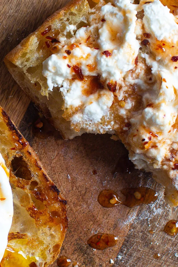 Our Favorite Hot Honey Variety Collection - Mikes Hot Honey, Momofuku Hot Honey Chili Crunch, Bushwick Kitchen Bees Knees Spicy Honey and Red Clay Peach Infused Hot Honey - Pack of 4
