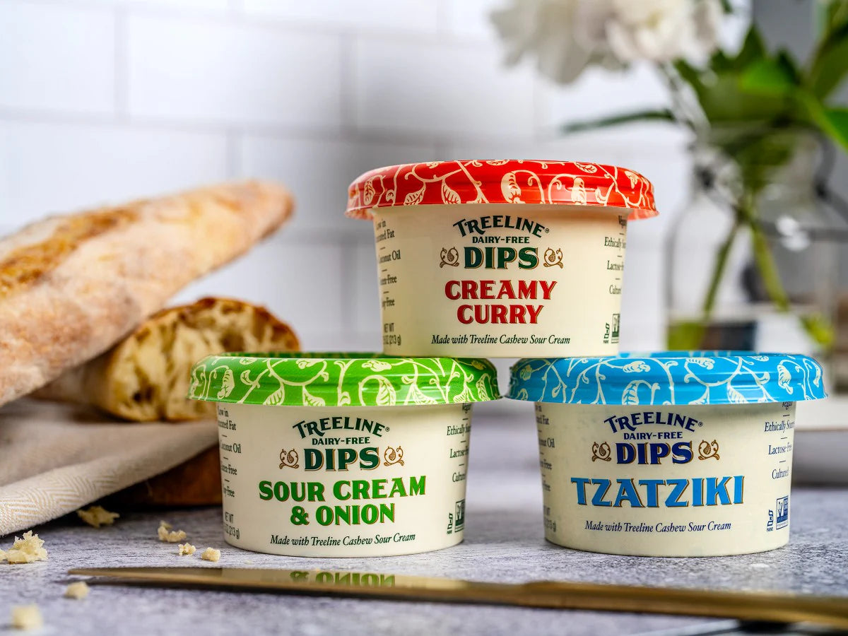 Treeline Sour Cream & Onion Dairy Free Dip, 7.5 oz - Pack of 2