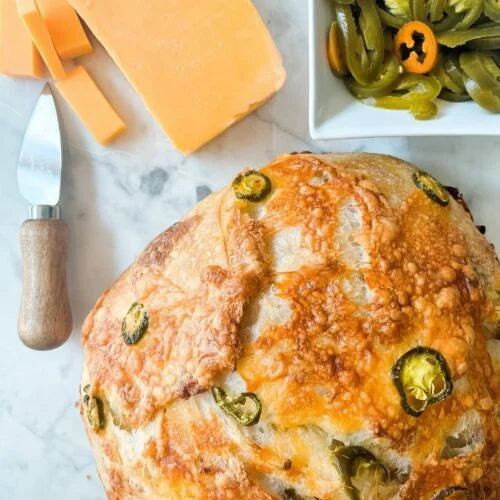 Rustic Jalapeño Cheddar Sourdough Artisan Bread, Organic