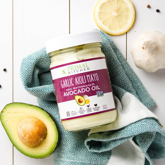 Primal Kitchen Garlic Aioli Mayo made with Avocado Oil, Whole30 Approved, Certified Paleo, and Keto Certified, 12 oz