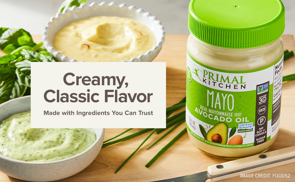 Primal Kitchen Original Mayo made with Avocado Oil, Whole30 Approved, Certified Paleo, and Keto Certified, 12 oz