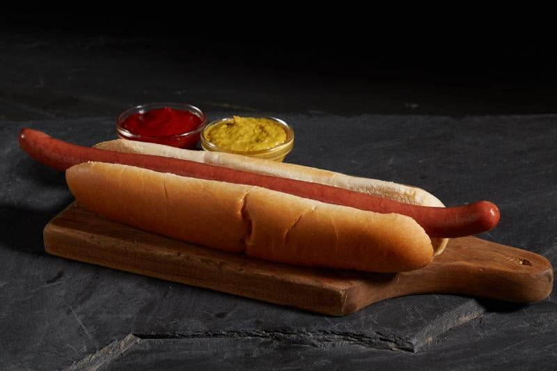 Nathan's Famous Foot Long 2/1 Beef Franks Hot Dogs - 12" ea - 20/Case