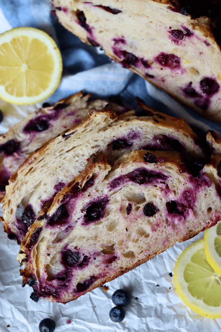 Lemon Blueberry Sourdough Bread, Boule Loaf