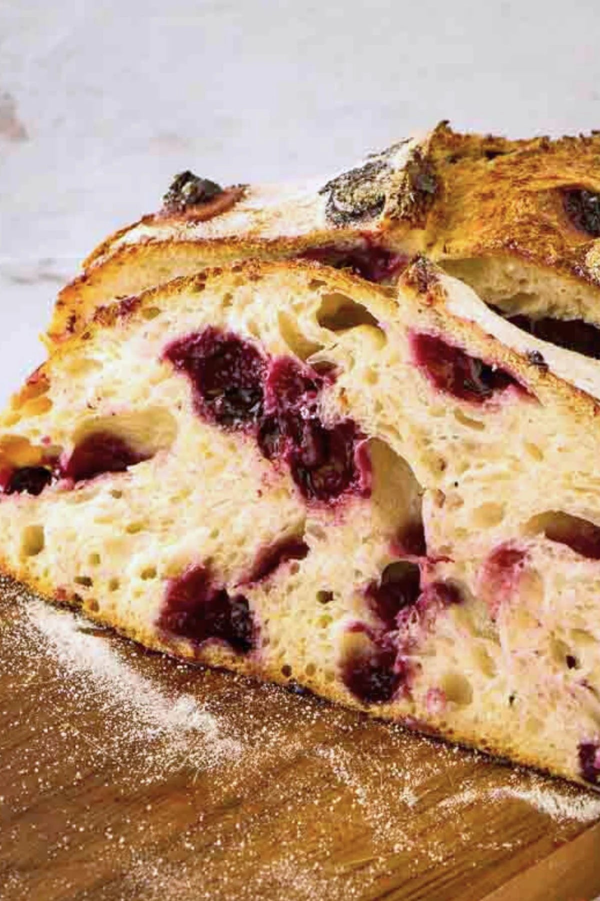 Lemon Blueberry Sourdough Bread, Boule Loaf