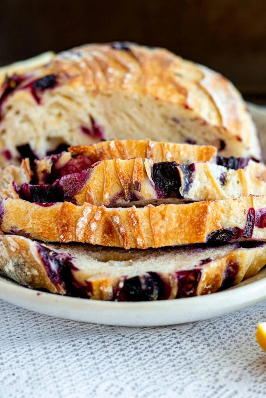 Lemon Blueberry Sourdough Bread, Boule Loaf