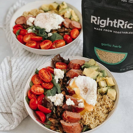 RightRice - Garlic Herb (7oz. Pack of 6) - Made from Vegetables - High Protein, Vegan, non GMO, Gluten Free