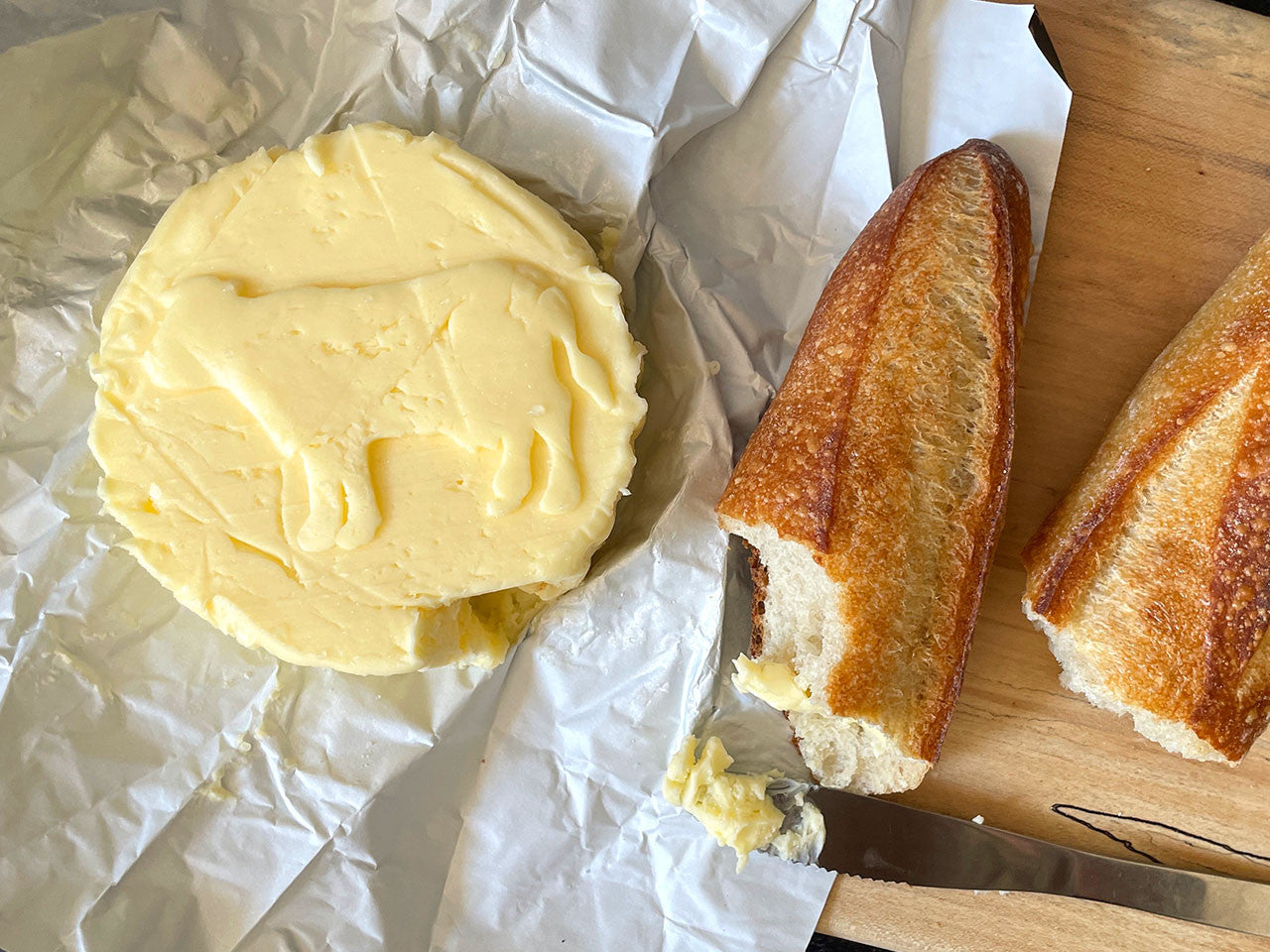 Beurre De Baratte Doux Salted Churned Butter by Rodolphe Le Meunier - 8.8 oz - Hand-made - Imported from France
