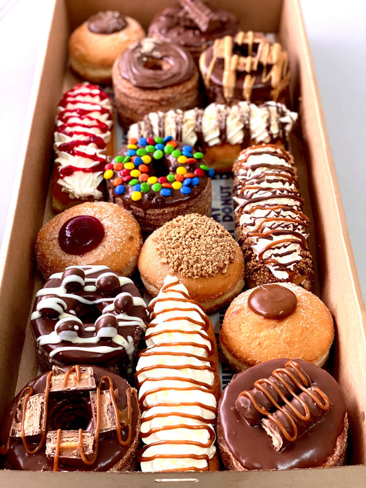 Gourmet Donut Party Pack Gift Box - includes 15