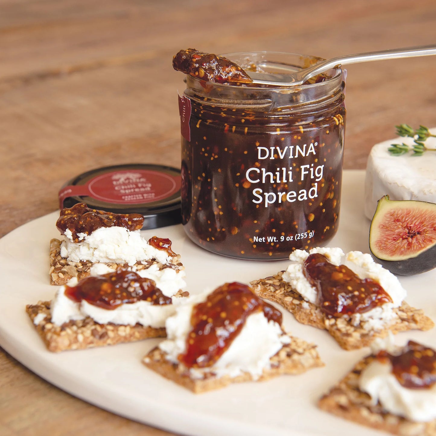 Divina Chili Fig Spread Jam, 9 oz - Pack of 2