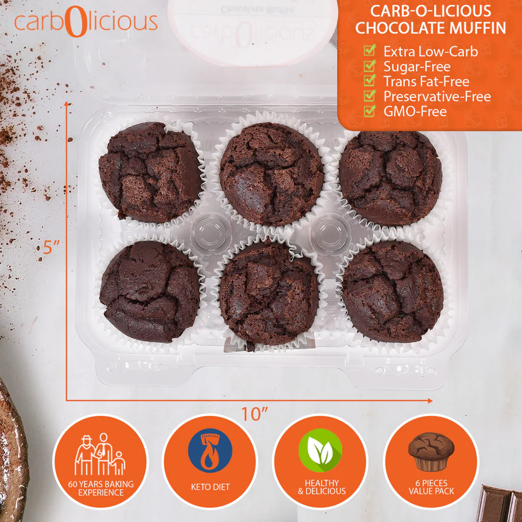 Low Carb Chocolate Muffins - Pack of 6