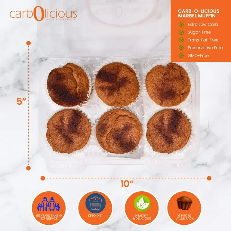 Low Carb Cinnamon Muffins - Pack of 6