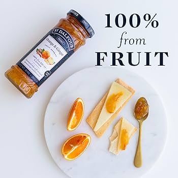 St. Dalfour Orange & Ginger Fruit Spread - 10oz - 100% from Fruit & Ginger, No Artificial Ingredients, Non-GMO, No Cane Sugars, All Natural, Made in France - Pack of 2
