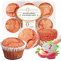 Low Carb Strawberry Muffins - Pack of 6