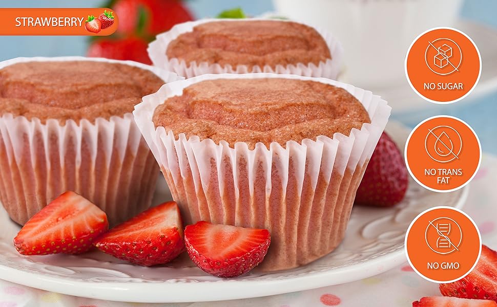Low Carb Strawberry Muffins - Pack of 6