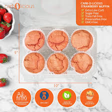 Low Carb Strawberry Muffins - Pack of 6