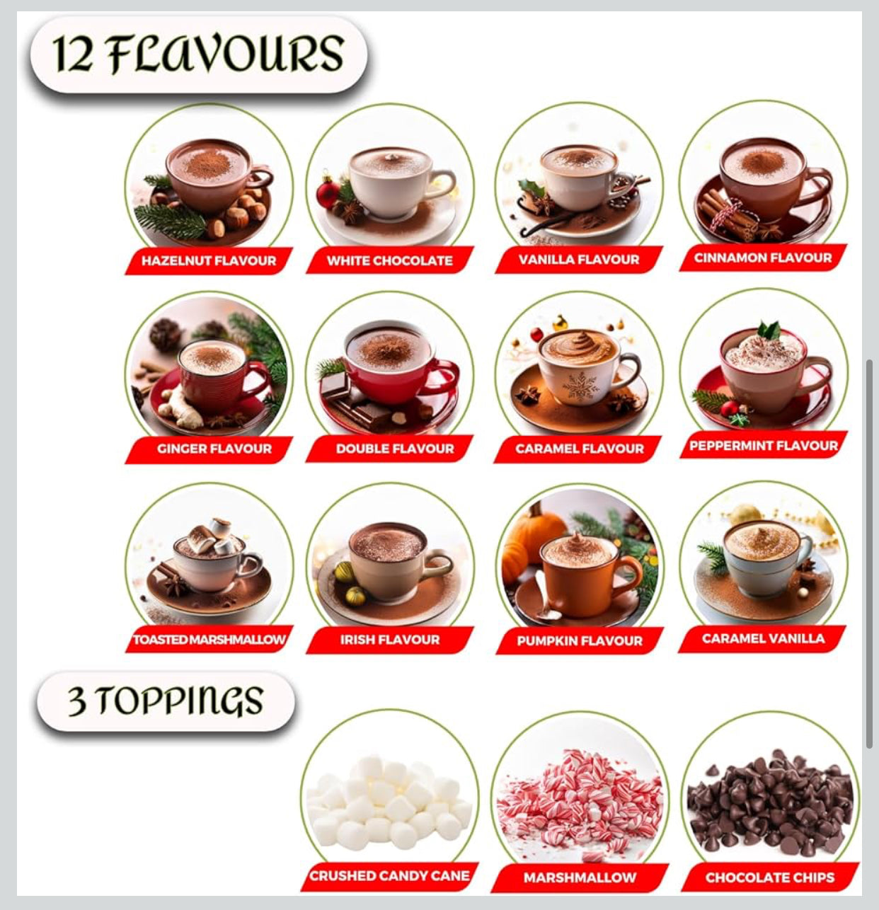 Hot Chocolate Advent Calendar 2025 - Gourmet Luxury 24 Hot Chocolate Selection Variety Flavors