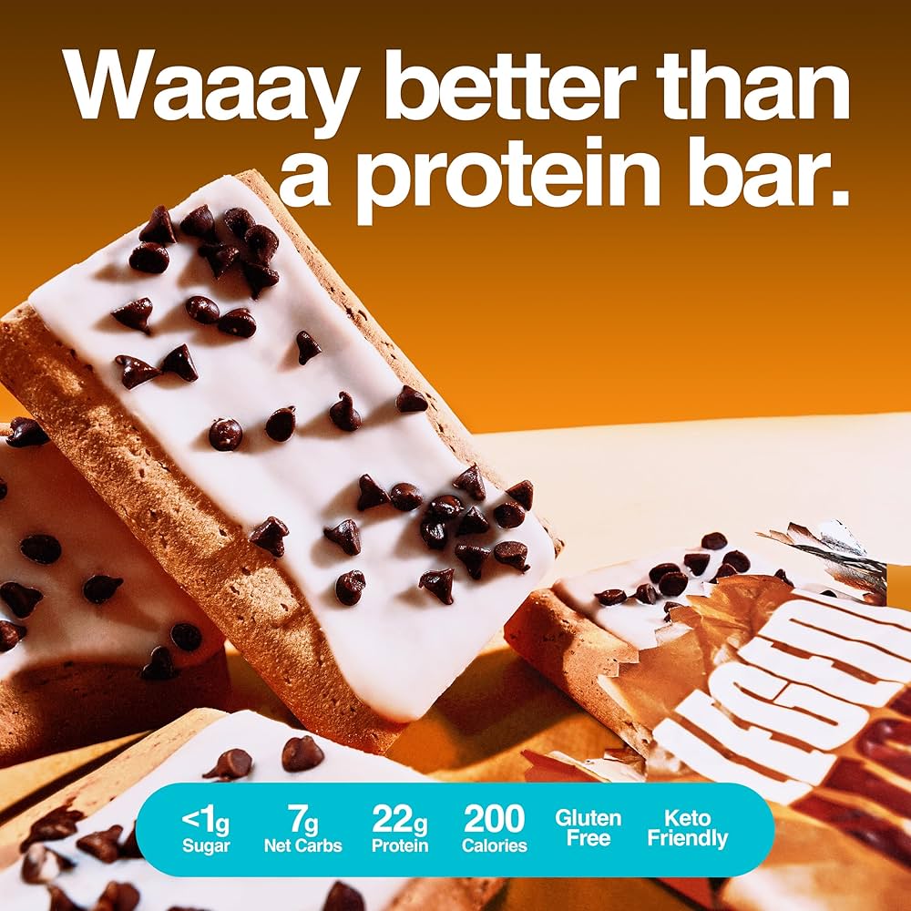 Legendary Foods 22g Campfire S'mores Protein Pastry - Low Carb Meal Replacement Bar - Low Glycemic, Gluten Free Protien Snacks - Healthy Keto Snack Zero Sugar Energy Bars - Bariatric Diabetic Friendly – Pack of 8