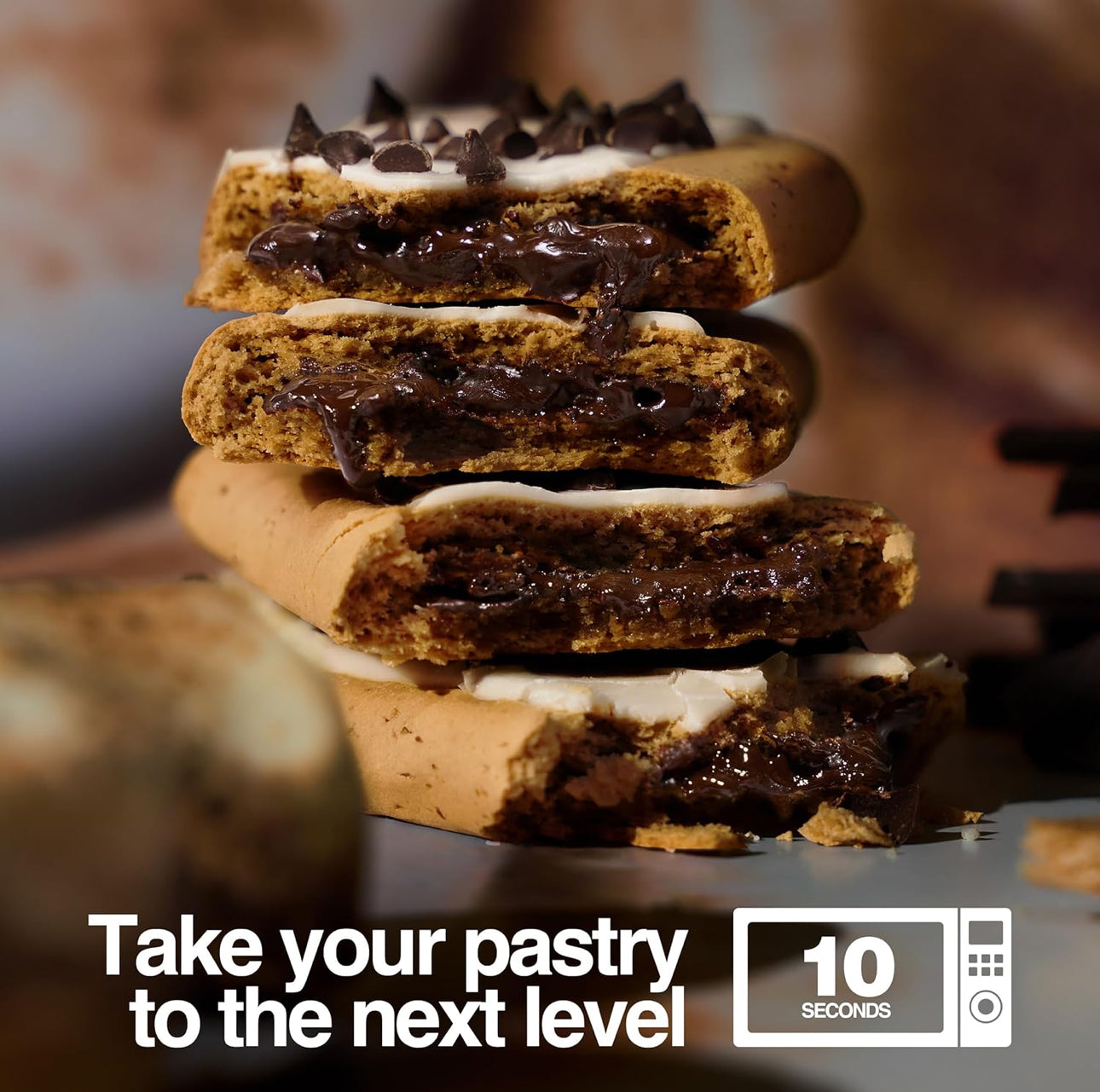 Legendary Foods 22g Campfire S'mores Protein Pastry - Low Carb Meal Replacement Bar - Low Glycemic, Gluten Free Protien Snacks - Healthy Keto Snack Zero Sugar Energy Bars - Bariatric Diabetic Friendly – Pack of 8