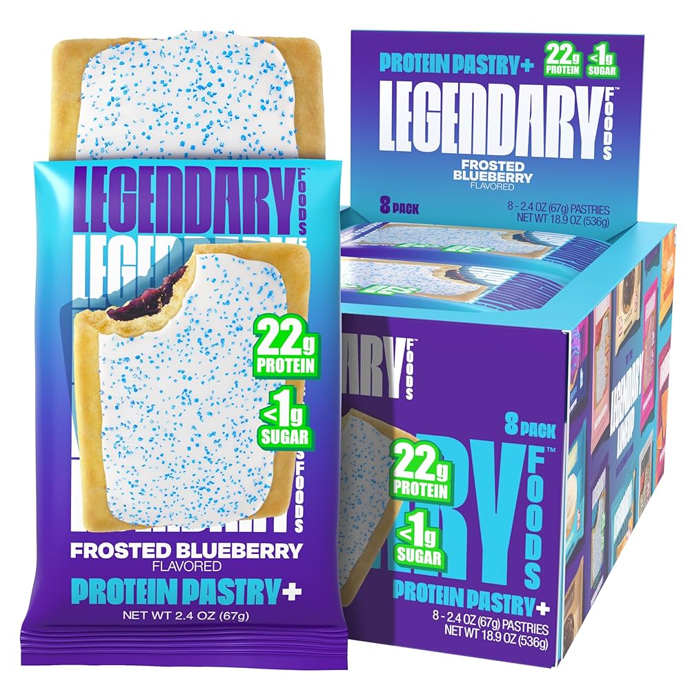 Legendary Foods 22 g Protein Pastry Bundle - Low Carb Meal Replacement Bar - Gluten Free Protien Snacks - Healthy Keto Snack Box - Low Sugar Energy Bars - Bariatric Diabetic Friendly – Pack of 16