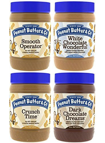 Peanut Butter & Co. Variety Pack, Non-GMO, Gluten Free, Vegan, 16 Ounce (Pack of 4)