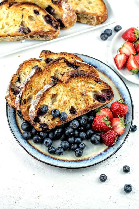 Fresh Blueberry Sourdough Bread Loaf