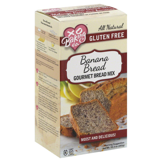 Gluten Free Gourmet Banana Bread Mix - Non-GMO, Kosher, Rice Free, Soy Free, Dairy Free, Peanut Free, No Preservatives, No Artificial Flavors or Colors - 10.3 oz