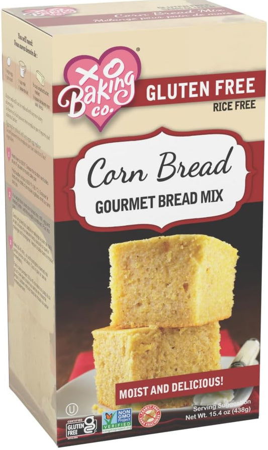 Gluten Free Gourmet Cornbread Mix - Non-GMO, Kosher, Rice Free, Soy Free, Dairy Free, Peanut Free, No Preservatives, No Artificial Flavors or Colors - 15.4 oz