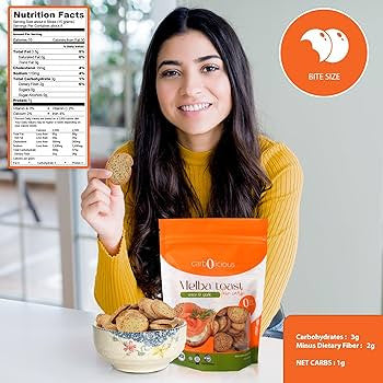 Low Carb Melba Toast, Sea Salt - Pack of 2