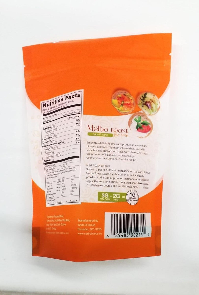 Low Carb Melba Toast, Sea Salt - Pack of 2