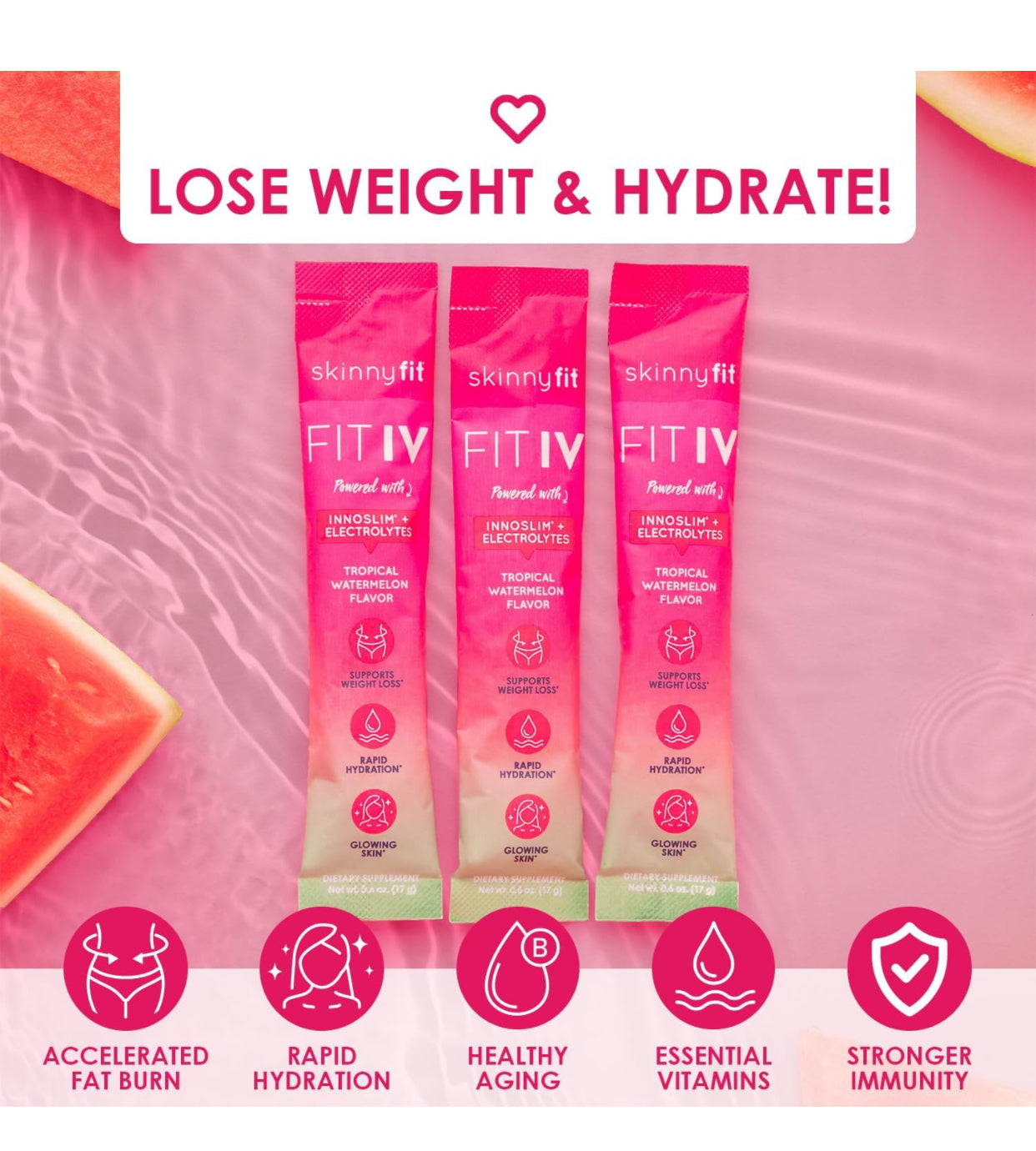 SkinnyFit FIT IV Hydrating Electrolytes Plus - 24 Servings