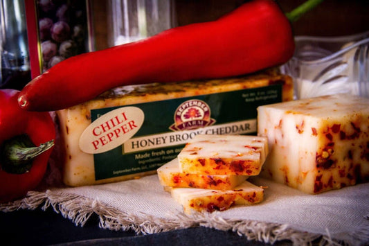 September Farm Chili Pepper Cheddar Cheese -  7 lb Block