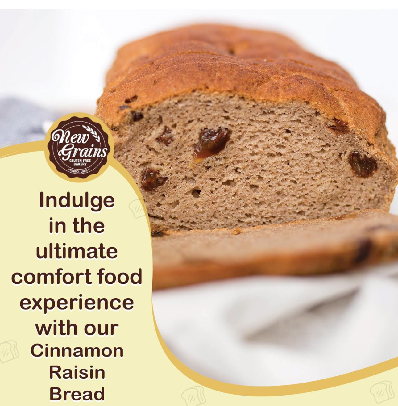 New Grains Artisan Gluten Free Cinnamon Raisin Bread - 2 lb each |