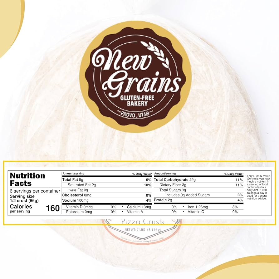 New Grains Gluten Free Pizza Crusts - 2 Packs of 3 Count Each