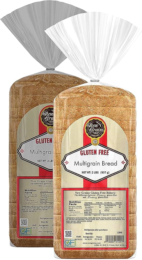 New Grains Gluten Free Multigrain Sandwich Bread - NON-GMO, Pack of 2