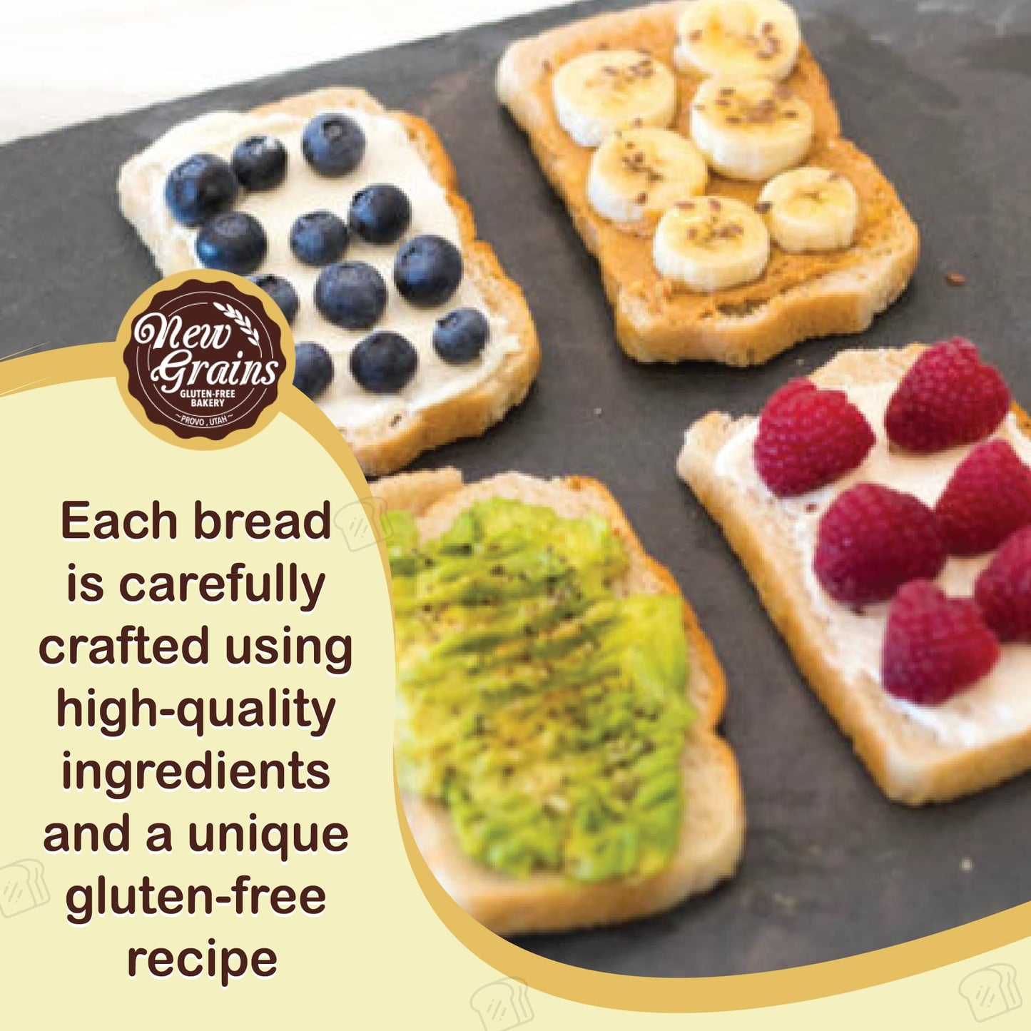 New Grains Gluten Free Multigrain Sandwich Bread - NON-GMO, Pack of 2