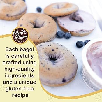 New Grains Artisan Gluten Free Blueberry Bagels - Pack of 2