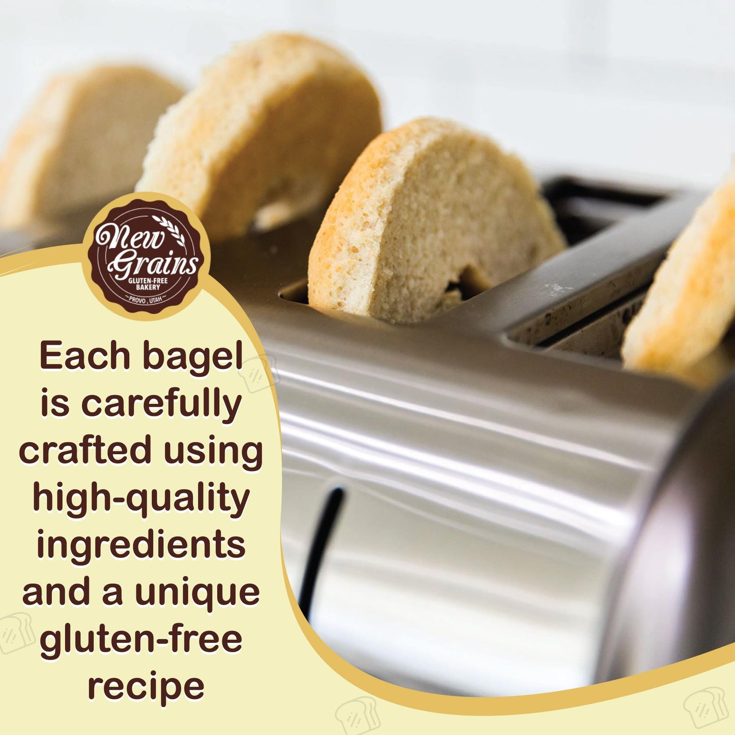 New Grains Artisan Gluten Free Multigrain Bagels - Pack of 2