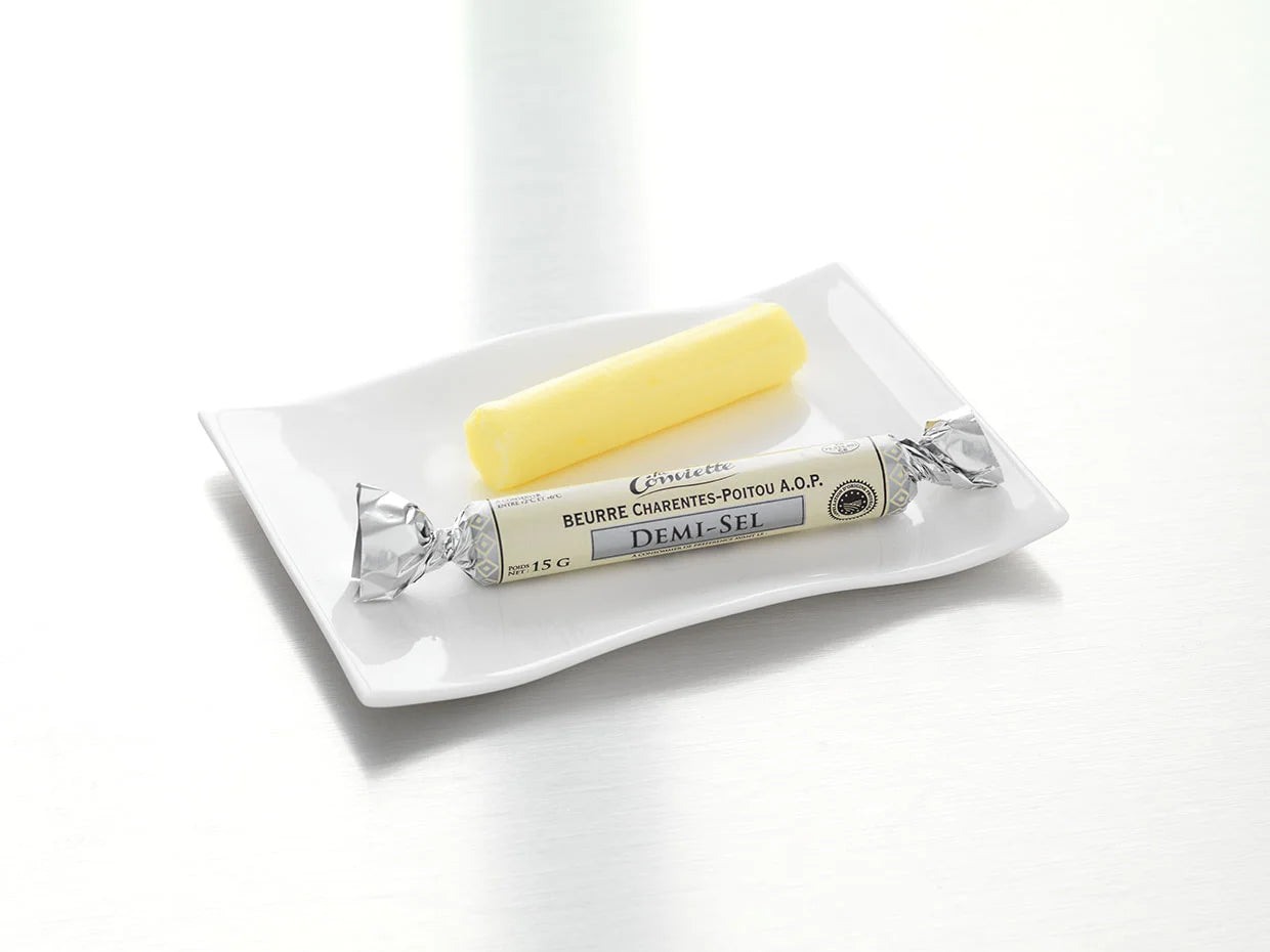 La Conviette Mini French Butter Roll, Salted, 40 Rolls - 5 Count/Bulk Case