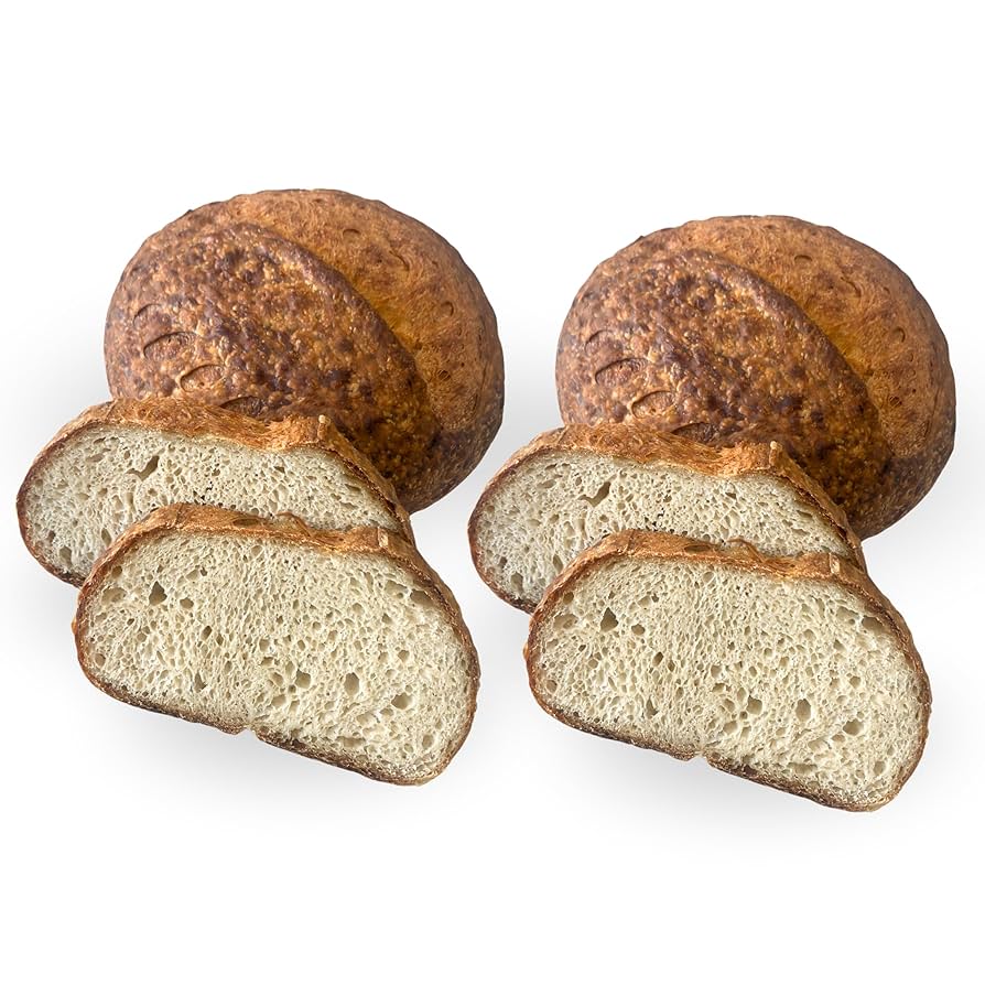 Dr. B's New York Style Sourdough Boule, 3g Net Carbs & 6 Protein, Low Carb, Vegan, Nut-Free, Sugar-Free - Unsliced - Pack of 2