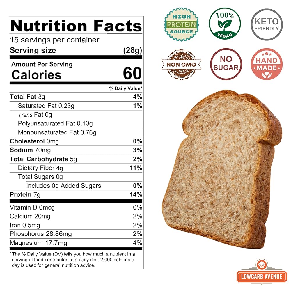 Dr. B's Multigrain Variety Bread, 1g Net Carbs & 7g Protein, Low Calorie, Vegan, Sugar Free, Fresh, Sliced, Keto & Low Carb Bread Loaf, 16 oz - Pack of 6